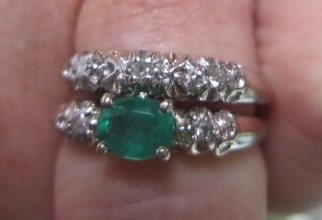 Emerald and Diamond Ring