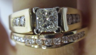 Princess Square Cut Diamond with Channel Setting